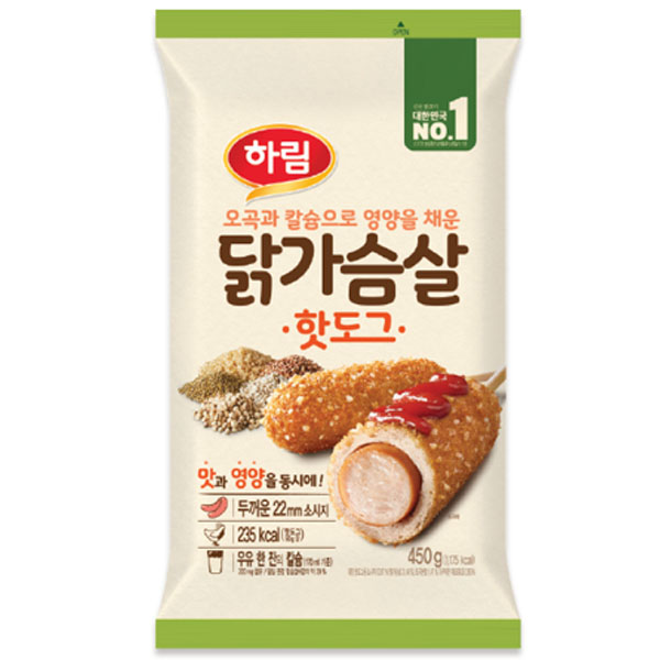 (냉동)닭가슴살핫도그450g(하림)